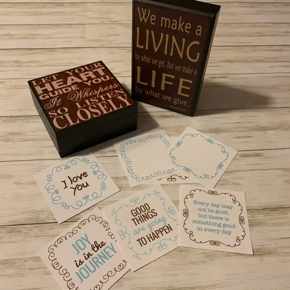 Gratitude Box & Inspiring Wood Plaque